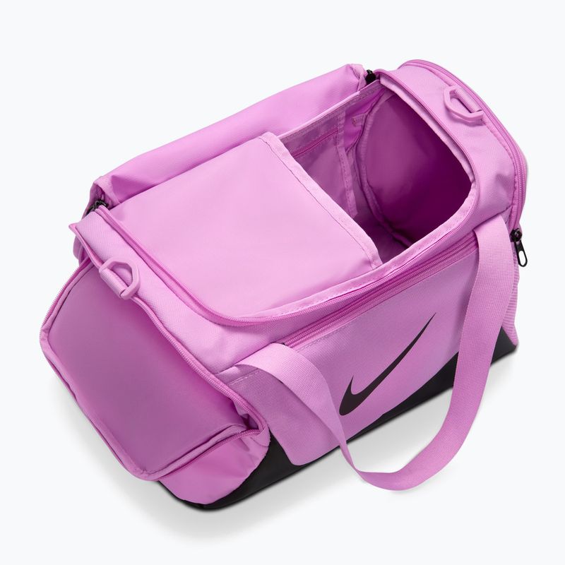Edzőtáska Nike Brasilia Duffel Extra Small 24 l light magenta/black/black 5