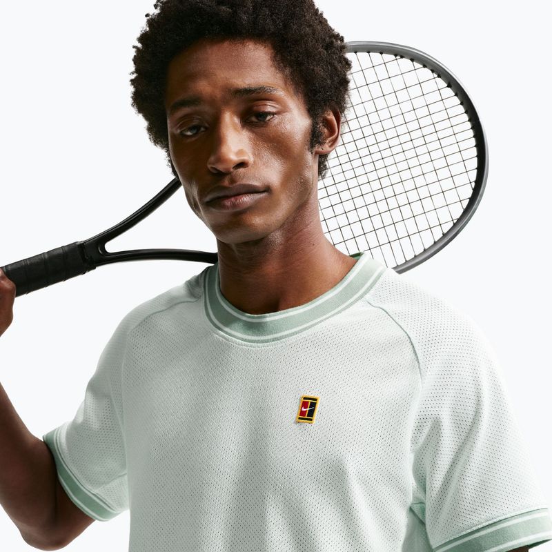 Férfi teniszpóló Nike Court Heritage barely green 5