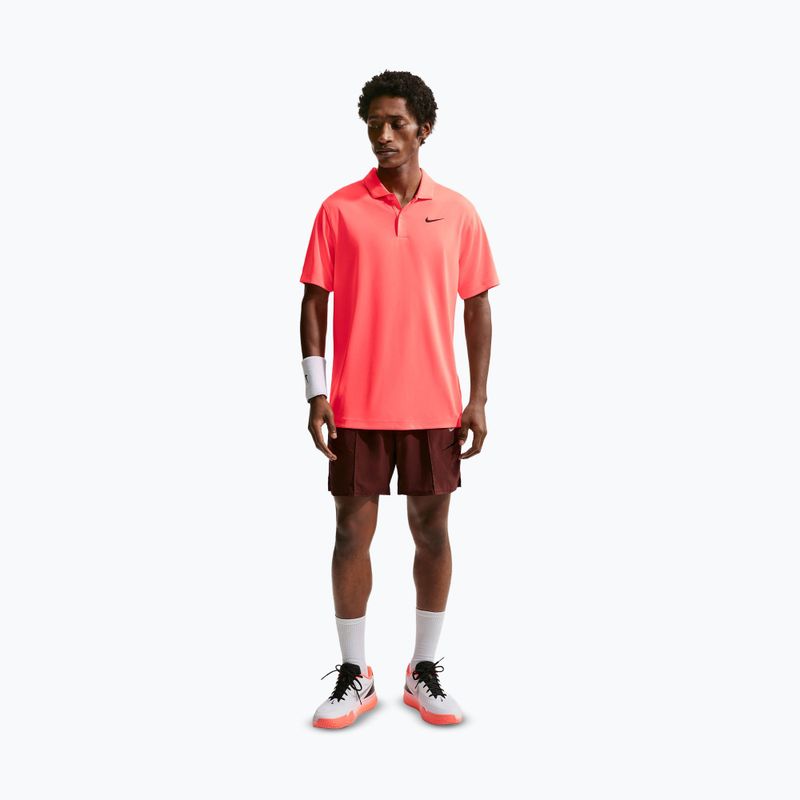 Férfi teniszpóló Nike Court Dri-Fit Polo Solid hot lava/black 2