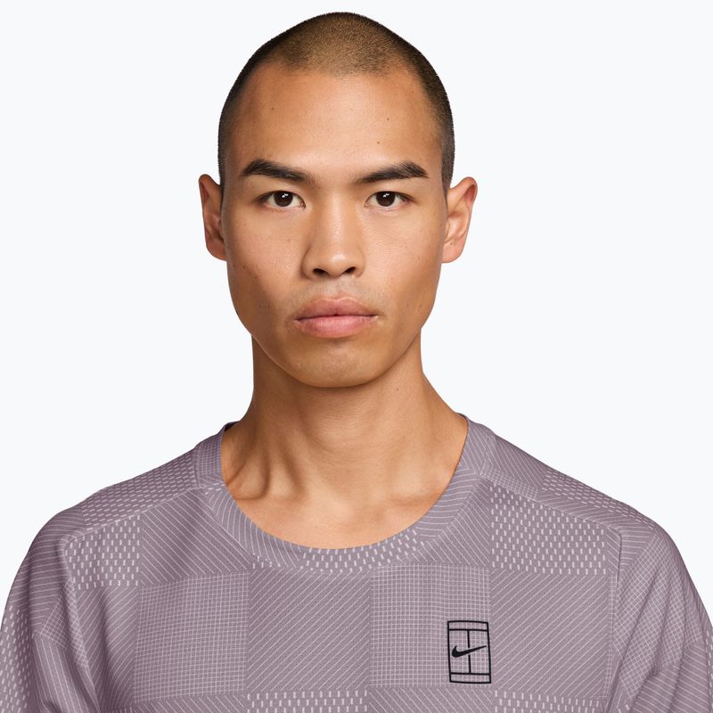 Férfi teniszpóló Nike Court Dri-Fit Advantage Print light violet ore/black 3