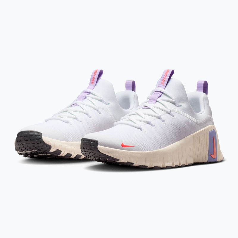 Női edzőcipő Nike Free Metcon 6 white/violet mist/chalk/hot lava 10