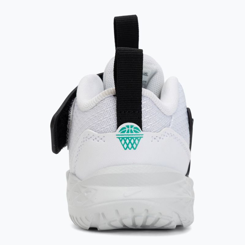 Gyerekcipők Nike Team Hustle D 12 white/black/clear emerald/topaz gold 6