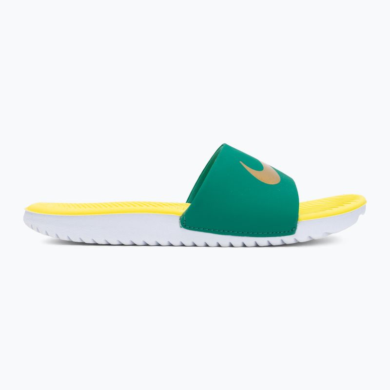 Gyerek papucs Nike Coffee malachite/sonic yellow/metallic gold 2