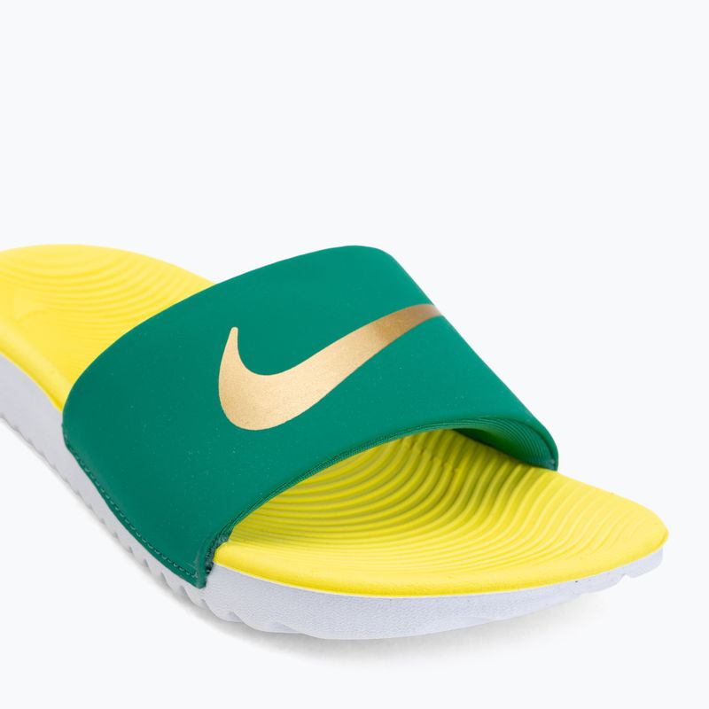 Papucsok Nike Coffee malachite/sonic yellow/metallic gold 7