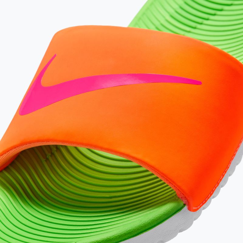 Papucsok Nike Coffee total orange/green strike/hyper pink 11