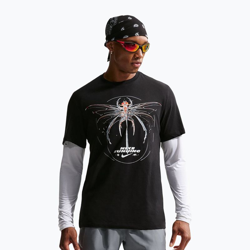 Férfi futópóló Nike Dri-Fit Running black