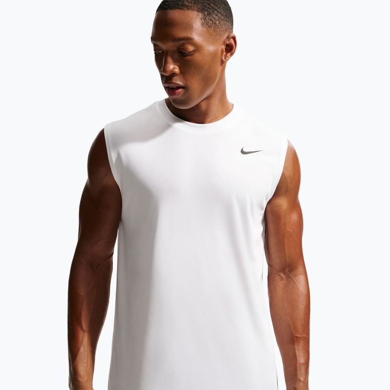 Férfi edző póló Nike Dri-FIT Sleeveless Training Top white/black 4
