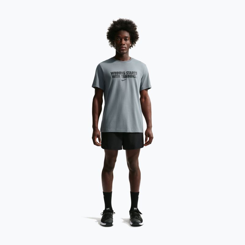 Férfi edző póló Nike Dri-Fit Winning smoke grey/black/black 2