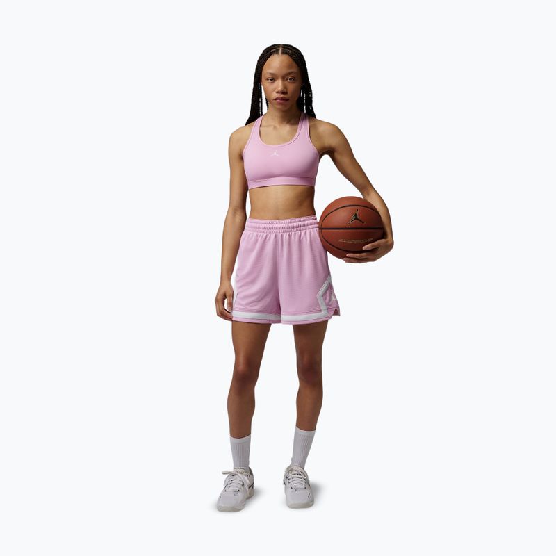 Női kosárlabda rövidnadrág Jordan Sport Diamond 4" iced carmine/iced carmine/white/white 2