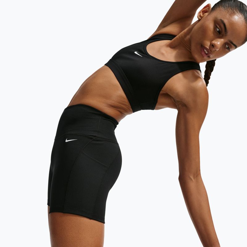 Női rövidnadrág Nike One High Waisted Biker 5" black/black/white 5
