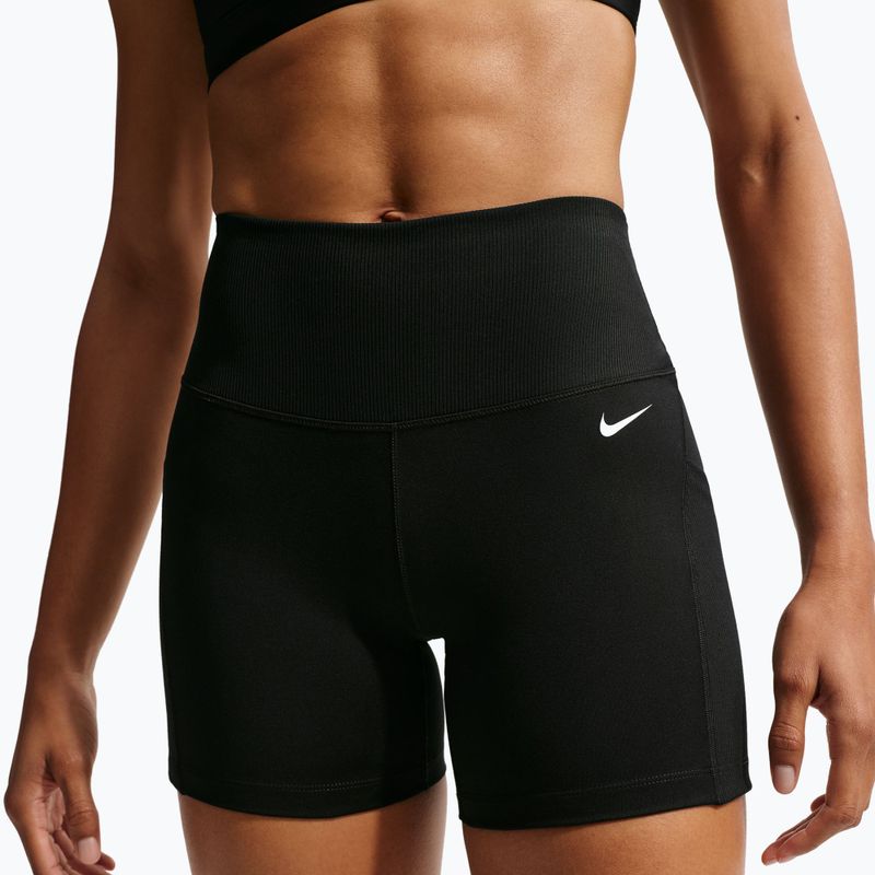 Női rövidnadrág Nike One High Waisted Biker 5" black/black/white 6