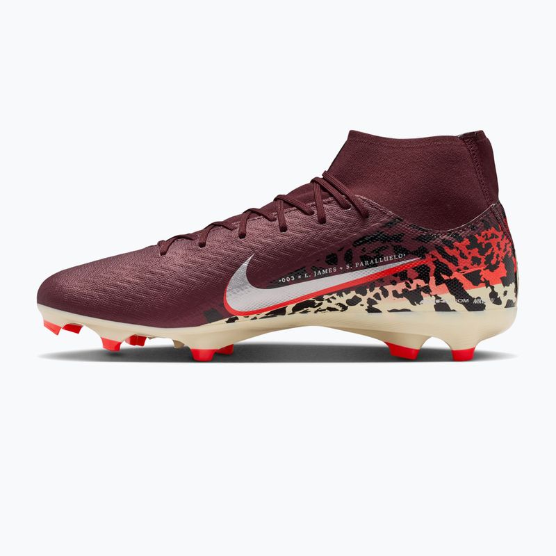 Férfi futballcipő Nike United Mercurial Superfly 10 Academy MG burgundy crush/metallic silver 2
