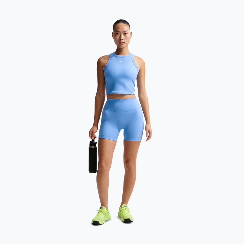 Női póló Nike One Fitted Dri-Fit Cropped Tank thunder university blue/white 2