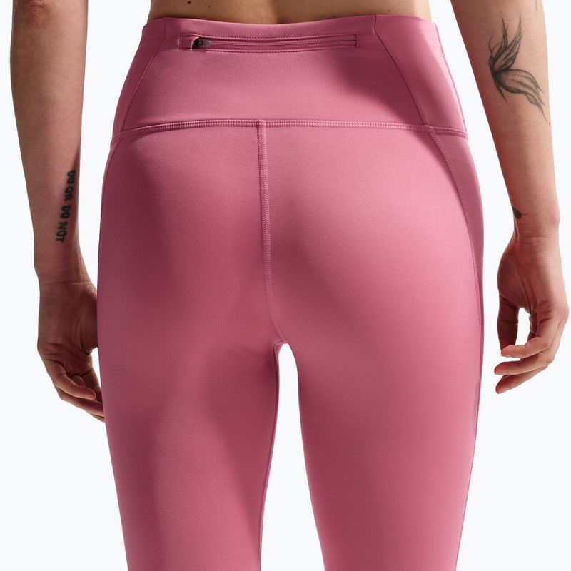 Női futó leggings Nike Tempo Swoosh Run High-Waisted 7/8 peony/white 5