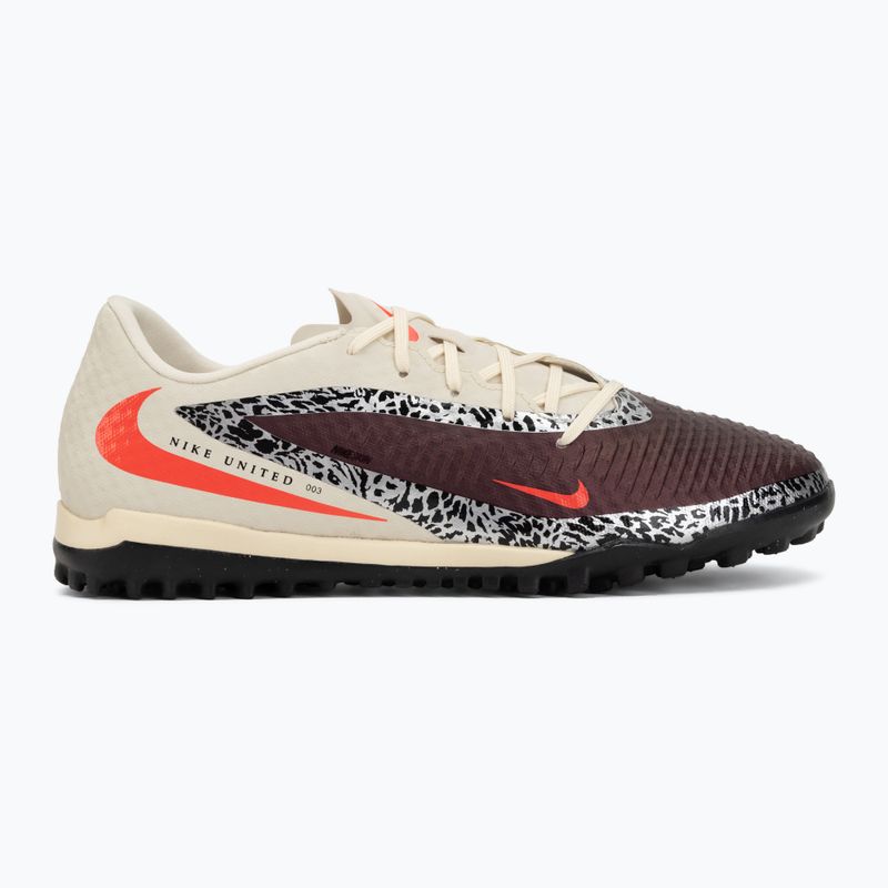 Férfi futballcipő Nike United Phantom 6 Low Academy TF burgundy crush/fossil/university red 2