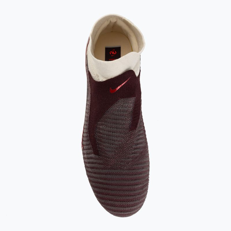 Férfi futballcipő Nike United Phantom 6 High Elite FG burgundy crush/fossil/university red 5