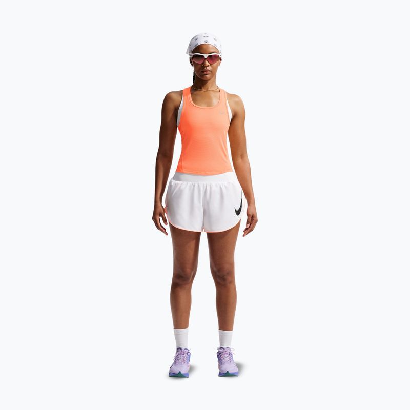 Női futóshort Nike Tempo Swoosh Dri-Fit Mid-Rise Brief-Lined white/orange pulse/black 2