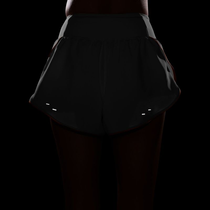 Női futóshort Nike Tempo Swoosh Dri-Fit Mid-Rise Brief-Lined white/orange pulse/black 7