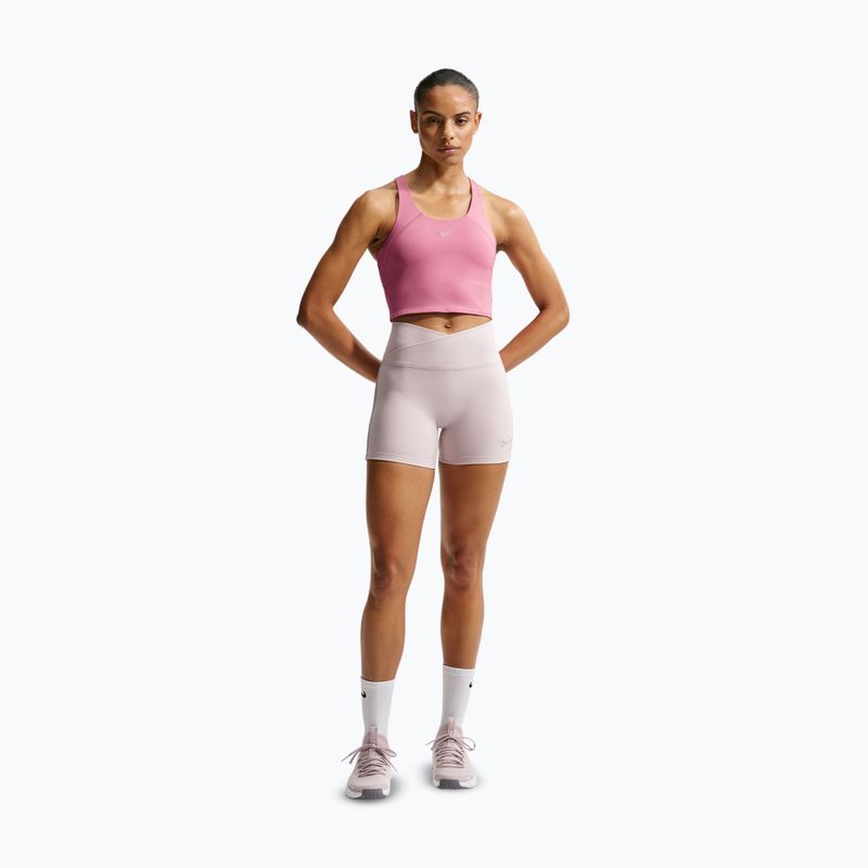 Női futó póló Nike Tempo Medium Support Cropped Sports Bra peony 2