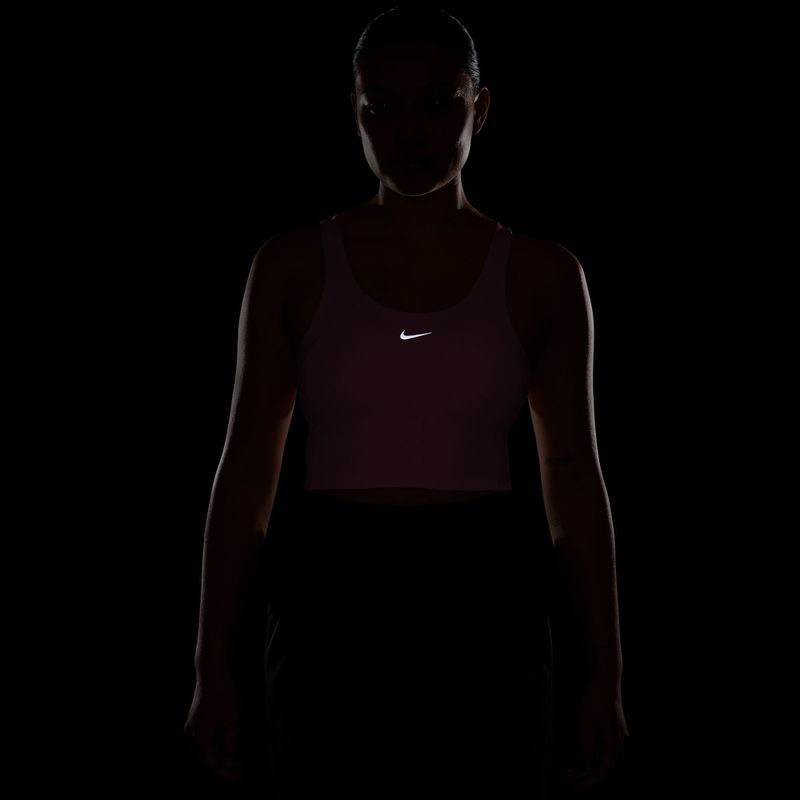 Női futó póló Nike Tempo Medium Support Cropped Sports Bra peony 6