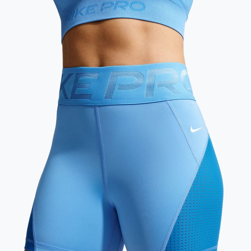 Női rövidnadrág Nike Pro Sculpt High Waisted 5" Biker university blue/light photo blue/white 5