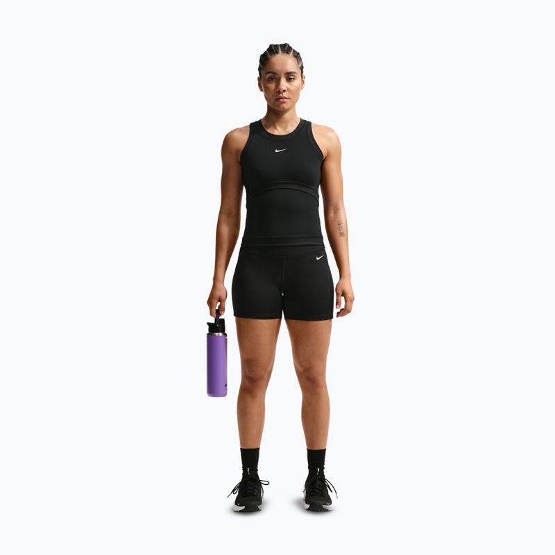 Női edzőpóló Nike One Dri-Fit black/black/white 2