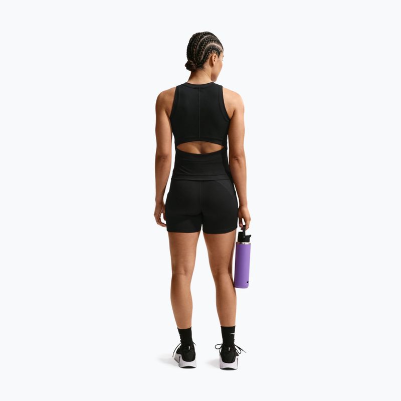 Női edzőpóló Nike One Dri-Fit black/black/white 3