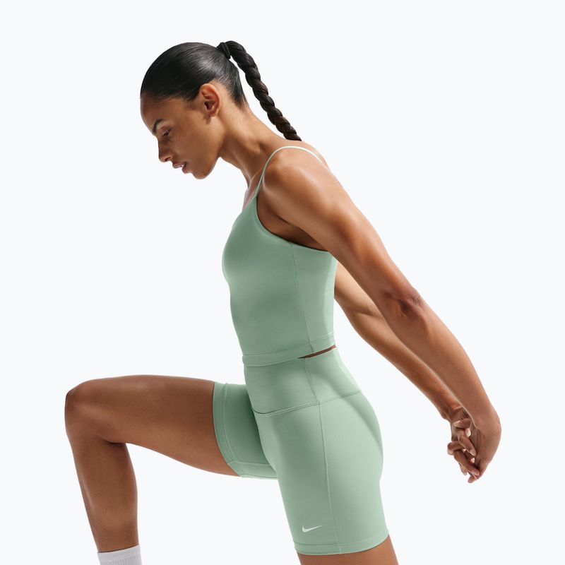 Női rövidnadrág Nike One High-Waisted Biker 5" steam/white 4