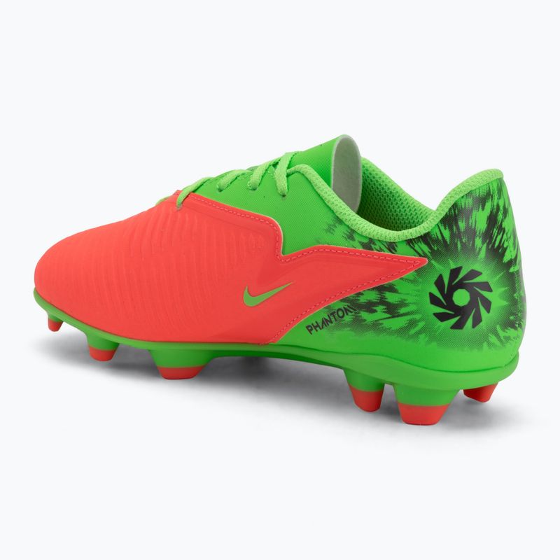 Gyerek focicipő Nike Jr. Phantom 6 Club Erling Haaland MG hot punch/green strike/black 3