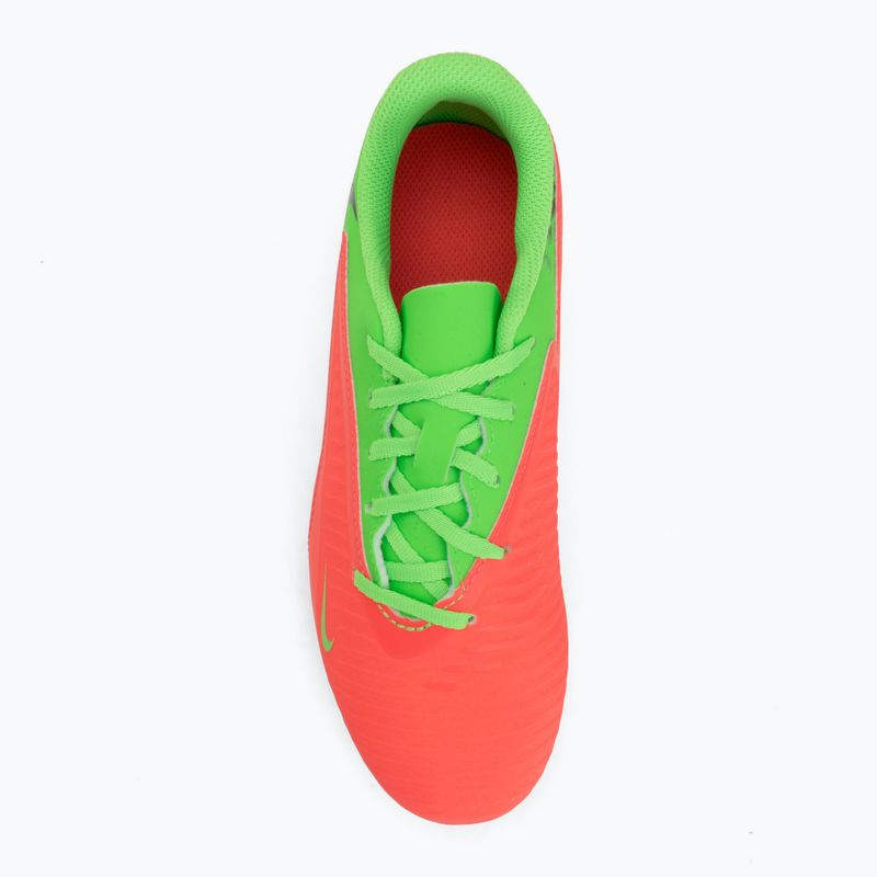 Gyerek focicipő Nike Jr. Phantom 6 Club Erling Haaland MG hot punch/green strike/black 5