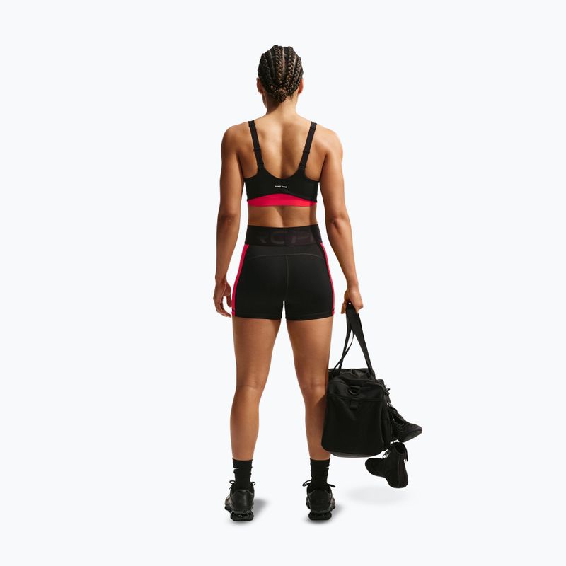 Női edzőshort Nike Pro Sculpt Dri-Fit High-Waisted Biker 5" black/light crimson/white 3