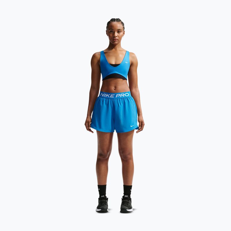 Női edzőshort Nike Pro 2in1 light photo blue/white 2