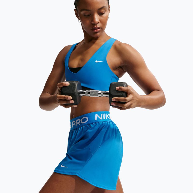 Női edzőshort Nike Pro 2in1 light photo blue/white 4
