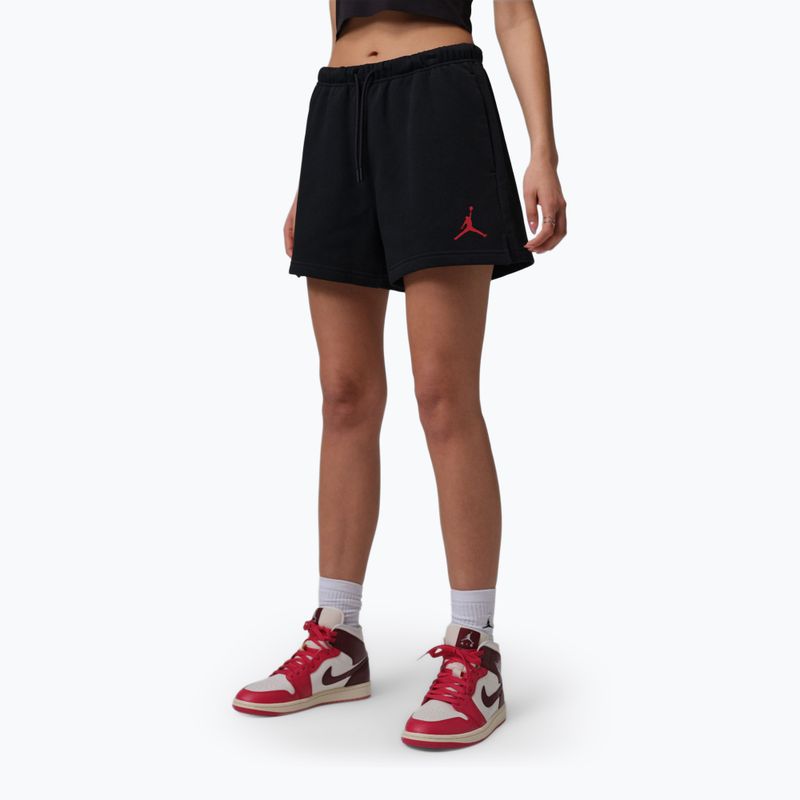 Női rövidnadrág Jordan Fleece black/gym red