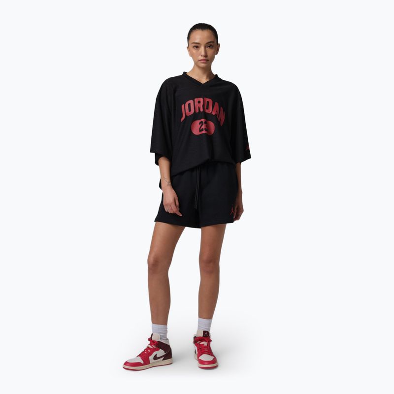 Női rövidnadrág Jordan Fleece black/gym red 2