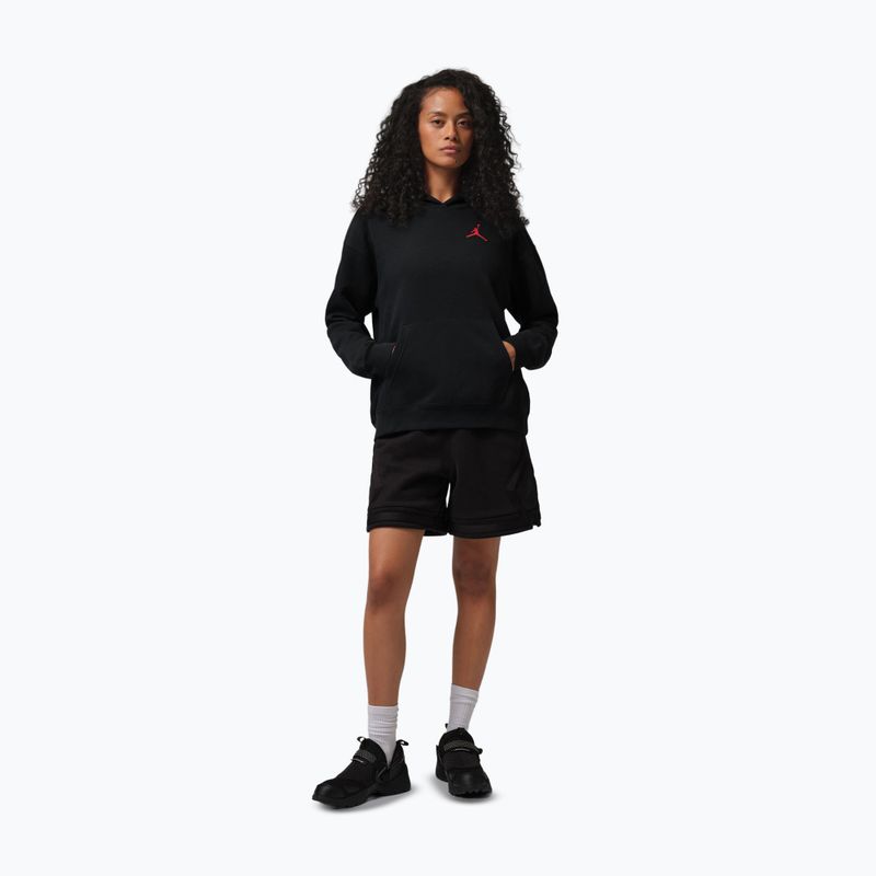 Női pulóver Jordan Fleece Hoodie black/gym red 2