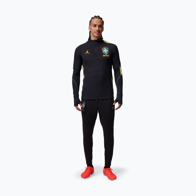 Férfi Brazil Strike Elite futball hosszú ujjú póló Jordan Dri-Fit Drill Top black/yellow pulse/light mint/P109C 2