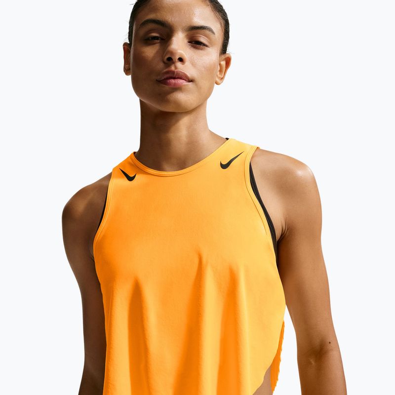 Női futópóló Nike AeroSwift Dri-Fit ADV Cropped Tank Top laser orange/black 4