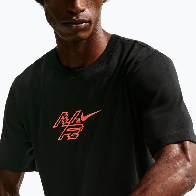 Férfi futópóló Nike AeroSwift Dri-Fit black/bright crimson 5