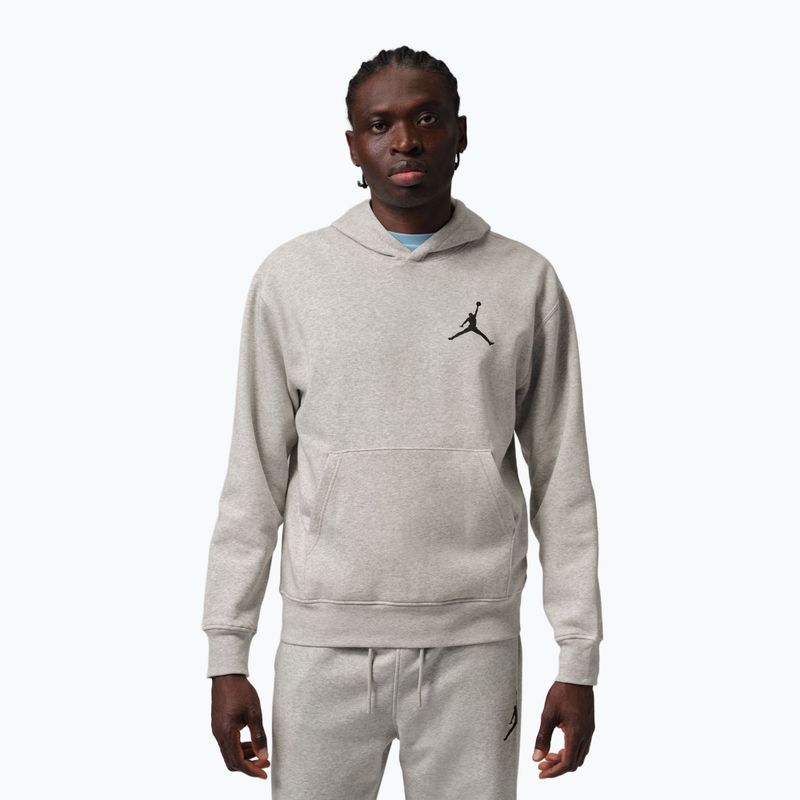 Férfi pulóver Jordan Pullover Hoodie grey heather/black