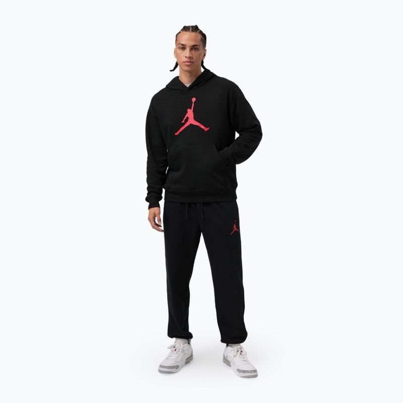 Férfi pulóver  Jordan Pullover Hoodie black/gym red 2