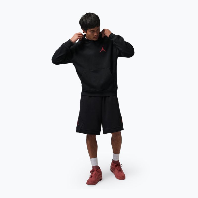 Férfi pulóver Jordan Pullover Hoodie black/gym red 2