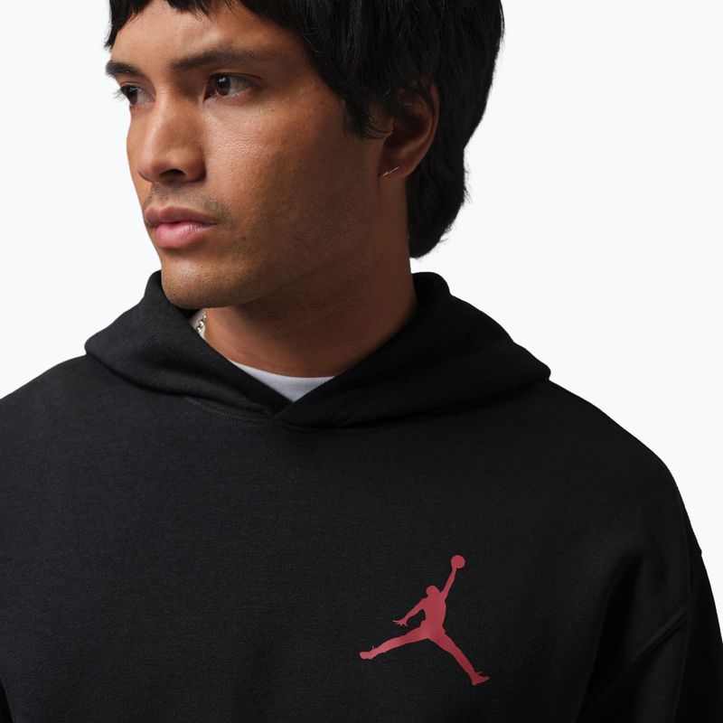 Férfi kapucnis pulóver Nike Jordan Pullover Hoodie black/gym red 4