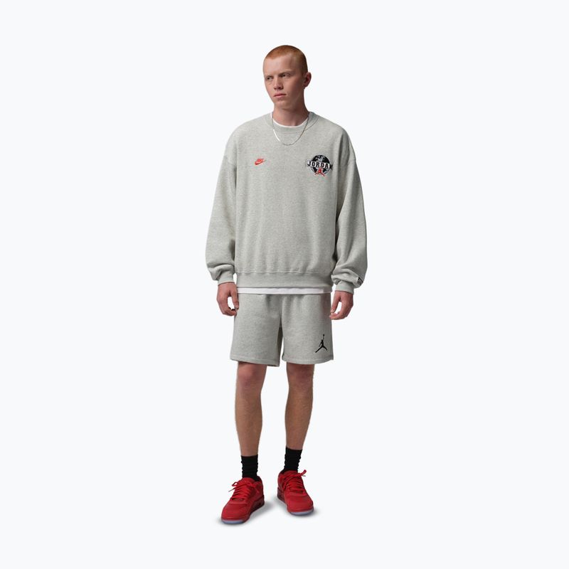 Férfi rövidnadrág Jordan Fleece grey heather/black 2