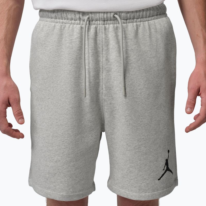 Férfi rövidnadrág Jordan Fleece grey heather/black 3