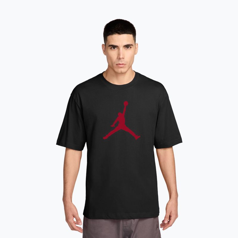 Férfi póló Jordan black/gym red