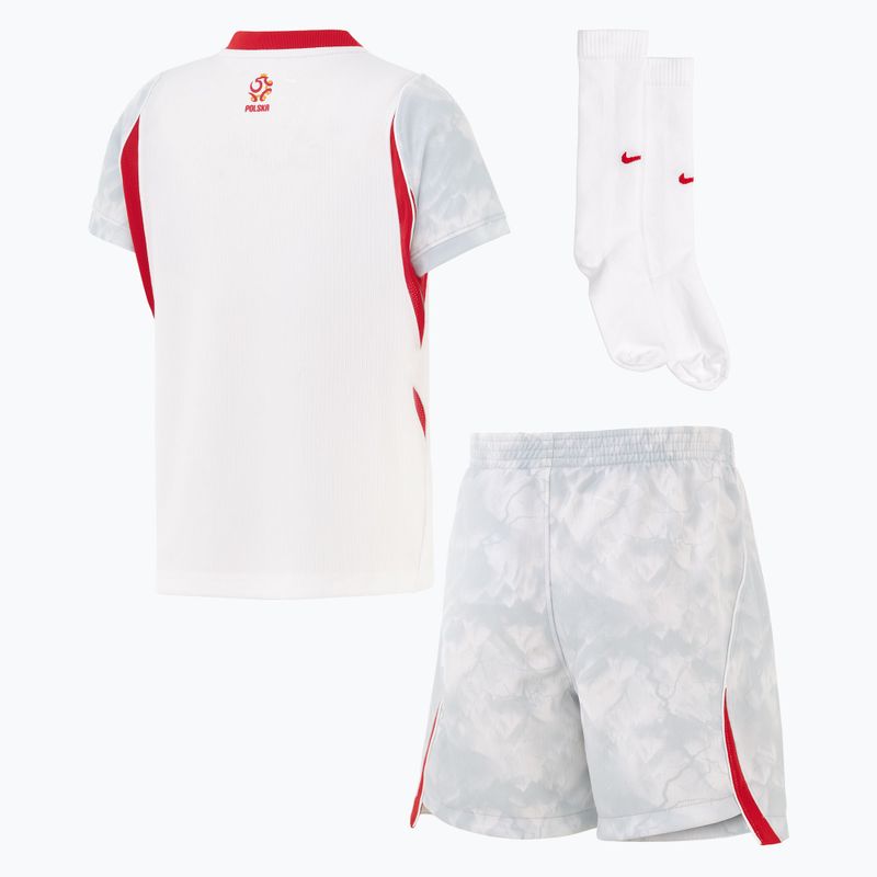 Gyerek focimez szett Nike Dri-Fit Poland Stadium Home Kit white/field silver 2