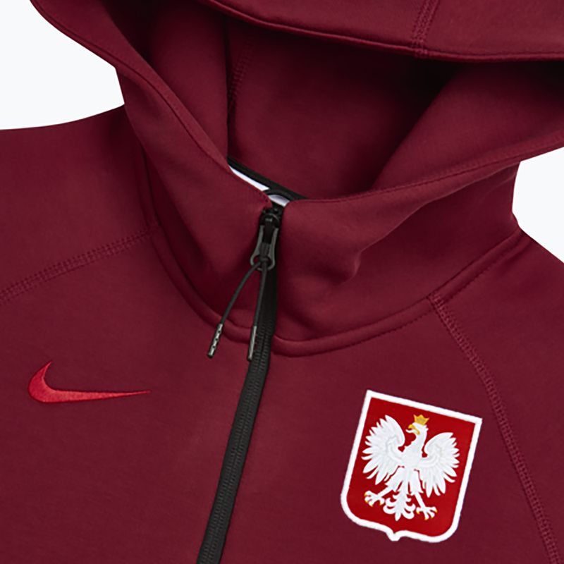 Férfi futballpulóver Nike Tech Fleece Poland Full Zip Hoodie team red 4