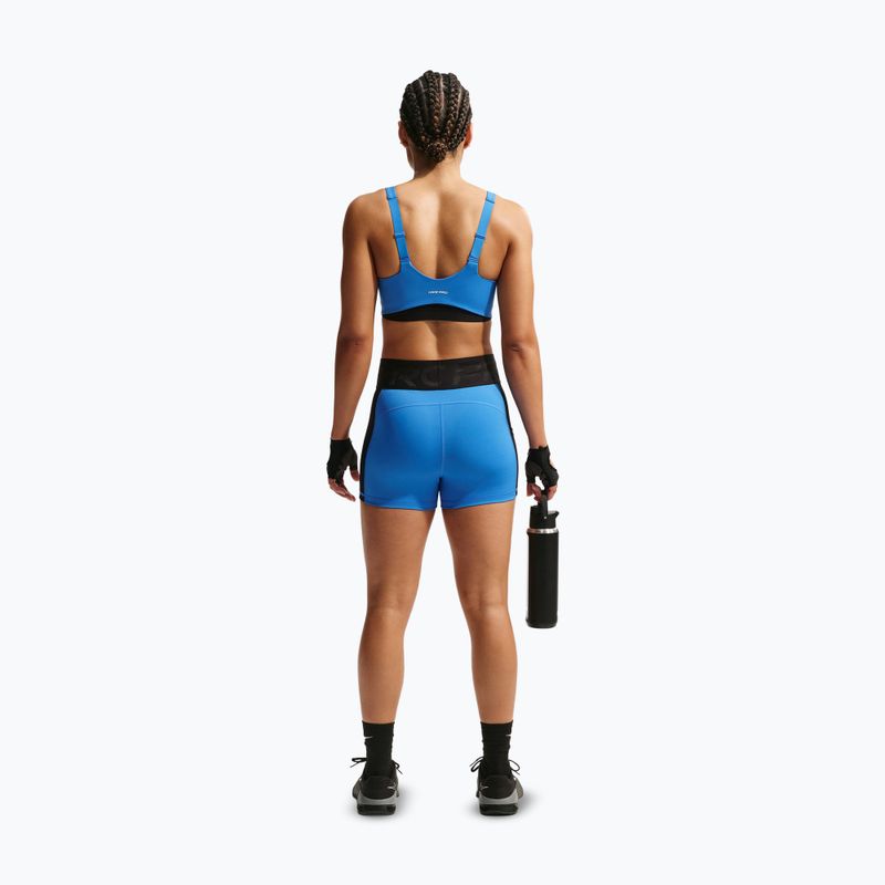 Női edzőshort Nike Pro Sculpt Dri-Fit High-Waisted Biker 5" light photo blue/black/white 3