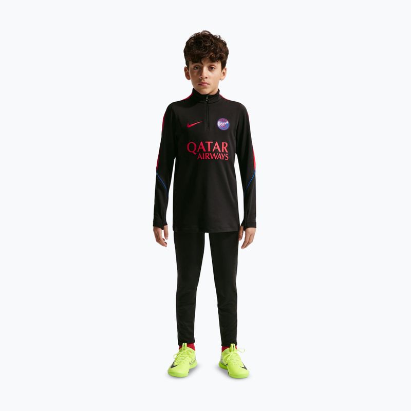 Gyerek futball pulóver Nike Paris Saint-Germain Strike Dri-Fit Soccer Knit Drill Top black/global red/global red 3